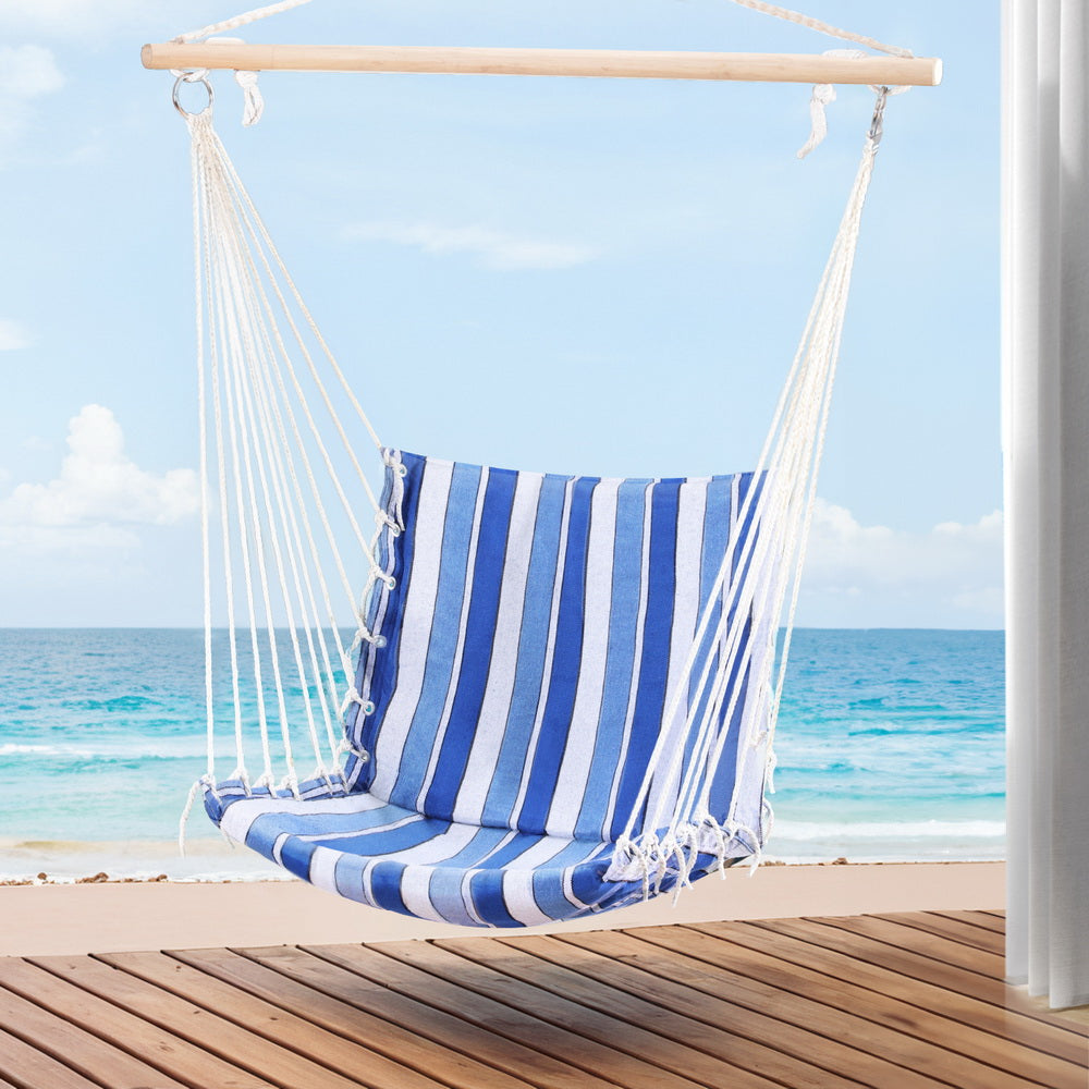 Hammock Chair Swing Camping Blue, Blue colour