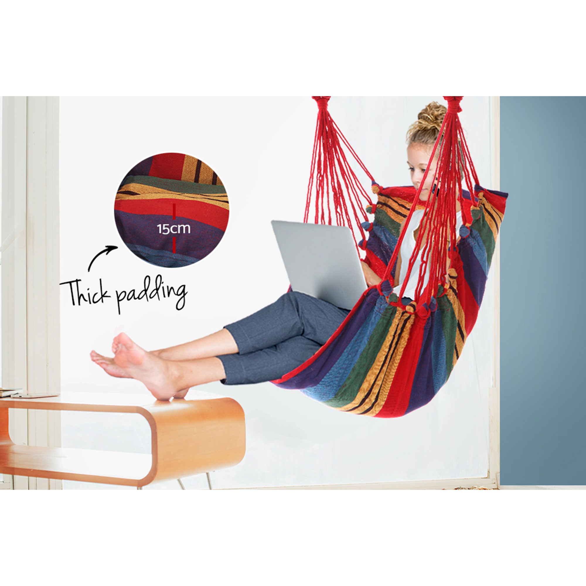 Hammock Chair Outdoor Camping Hanging Hammocks Cushion