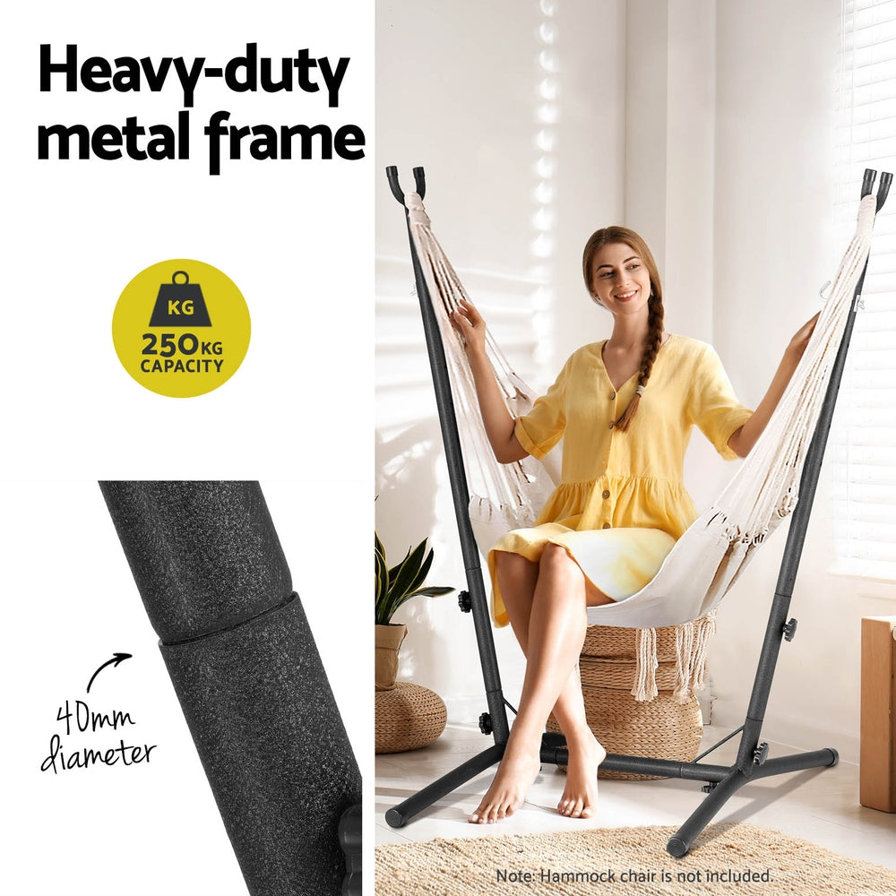 Metal finish - Hammock Chair Stand Metal Frame Black