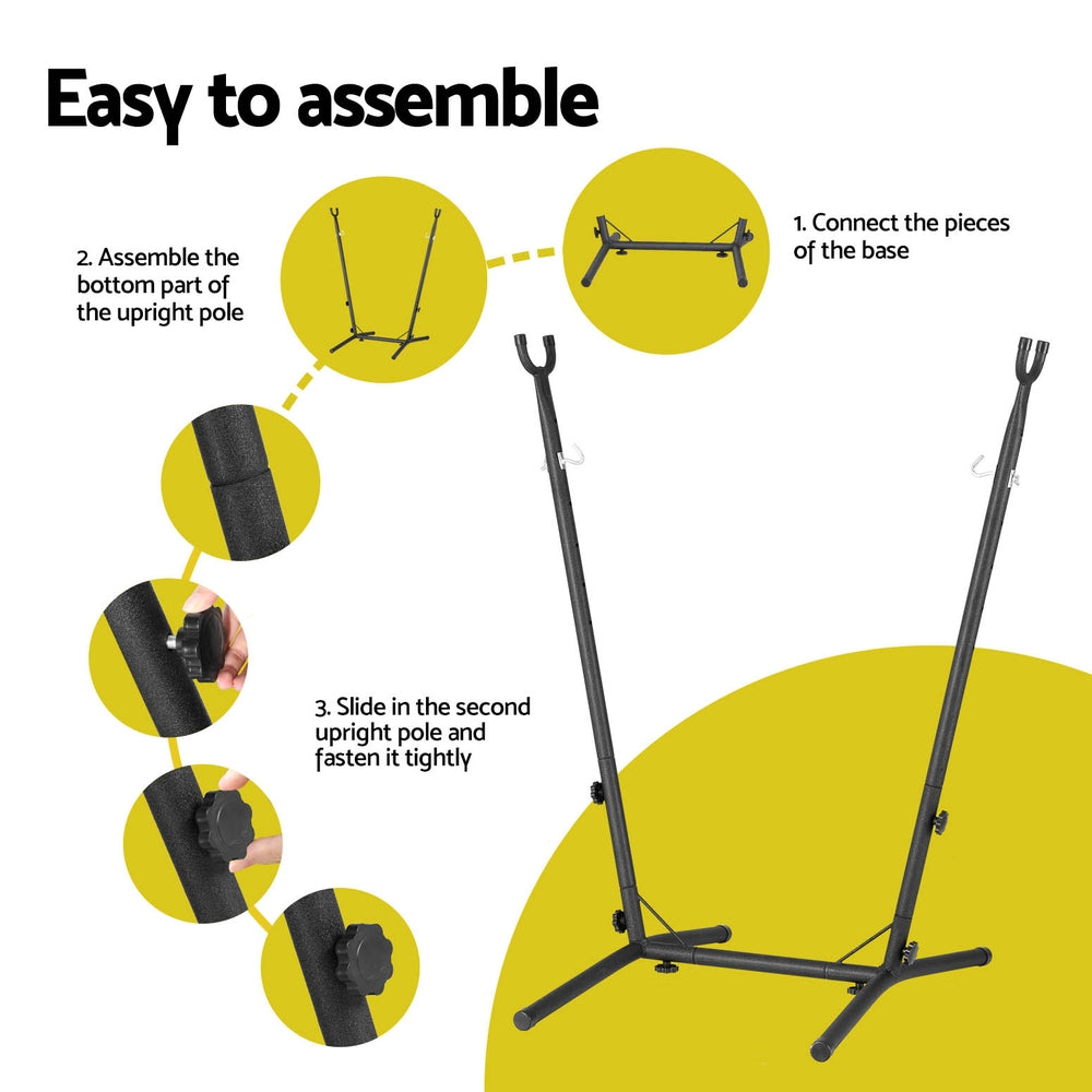Hammock Chair Stand Metal Frame Black | Black colour