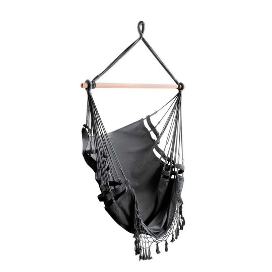 Buy Gardeon Hammock Hanging Swing Chair in Grey Color