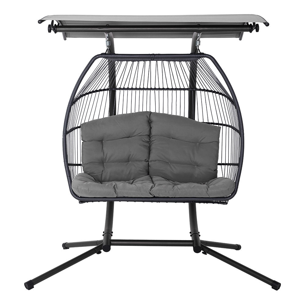 Outdoor Furniture Lounge Hanging Swing Chair Egg Hammock Stand Rattan Wicker
