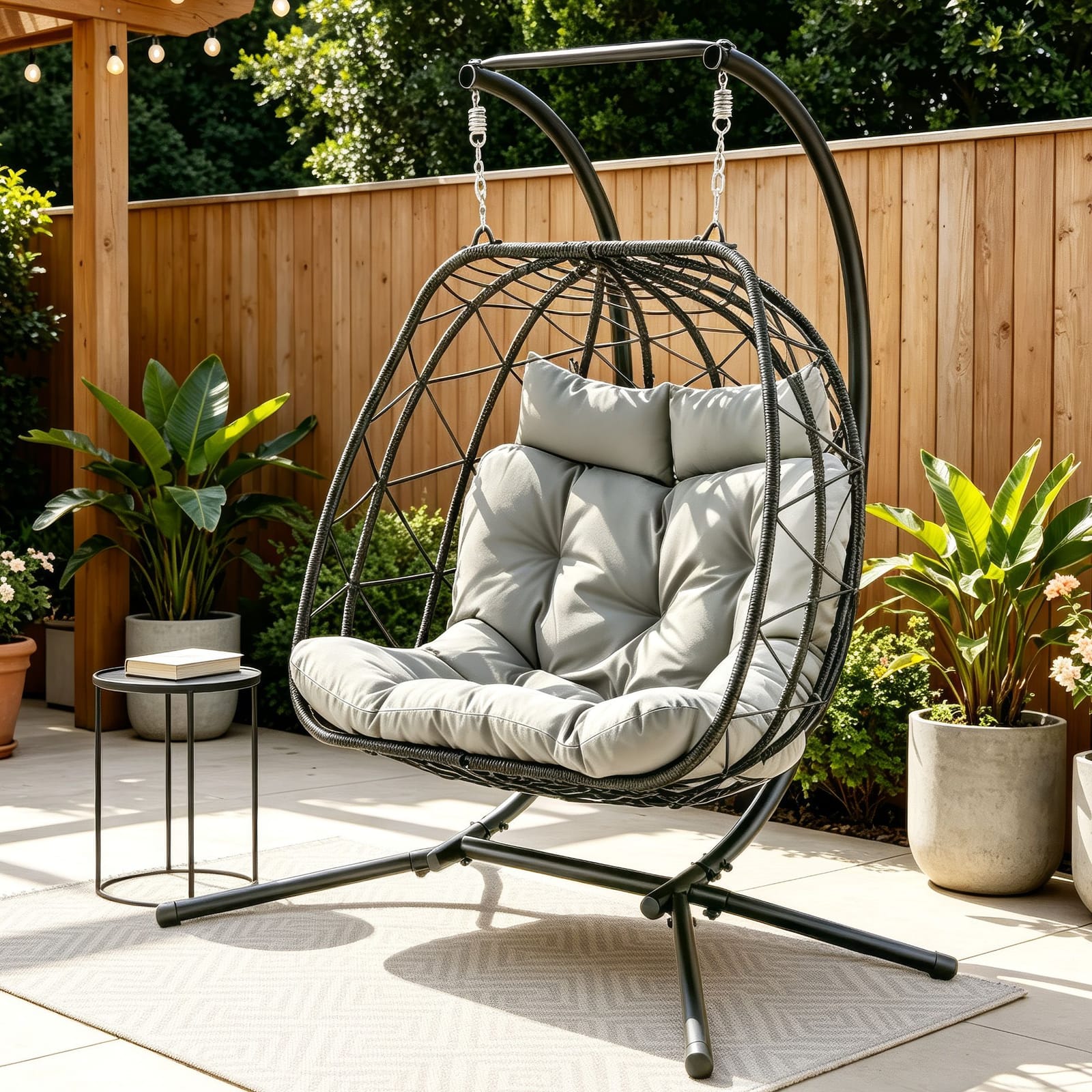 Outdoor Swing Chair 2 Seater 175x130x190cm