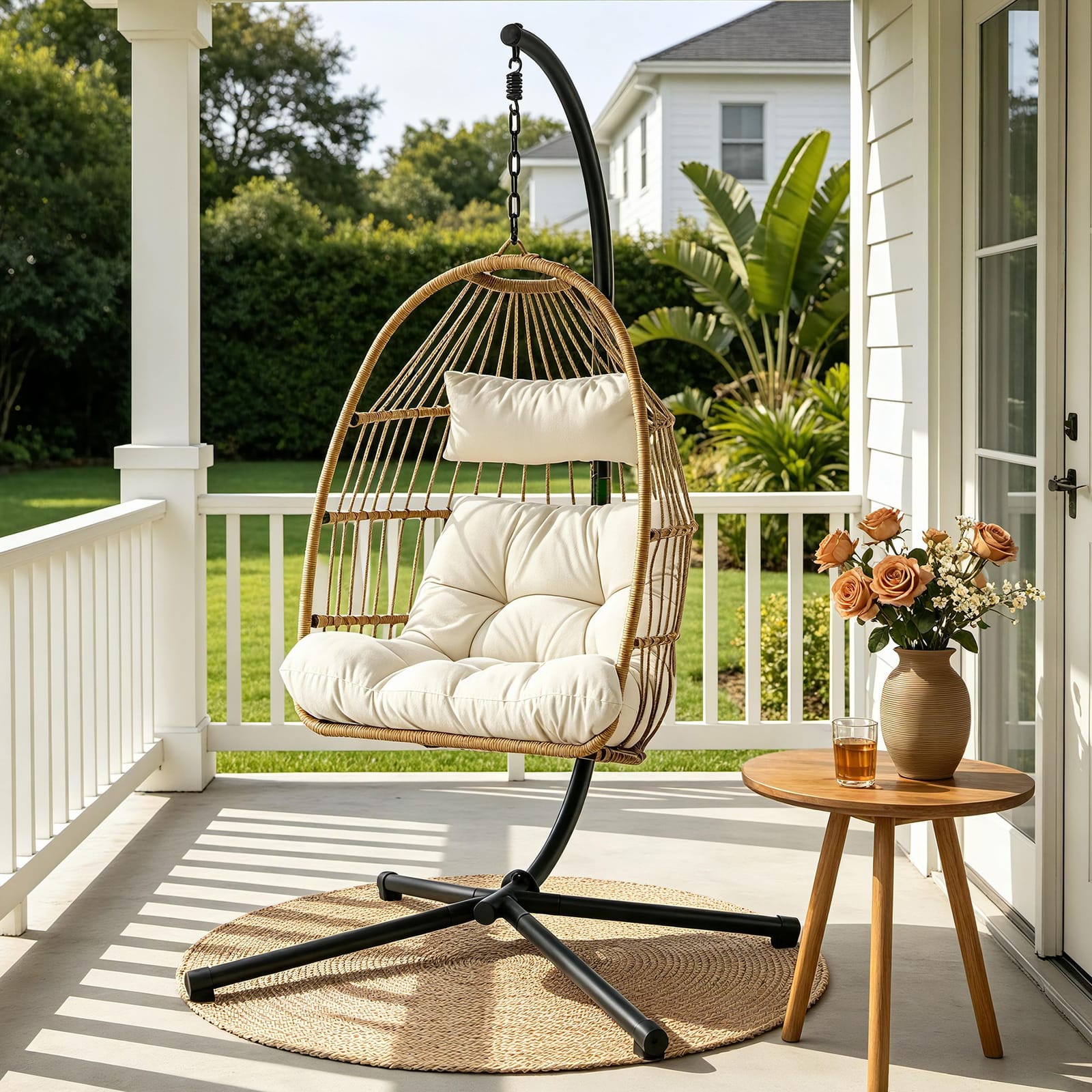 Foldable Outdoor Swing Chair 102x192cm