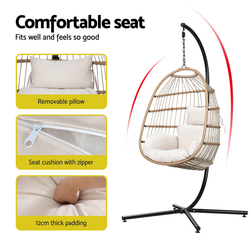 Egg Swing Chair Hammock With Stand Outdoor Furniture Hanging