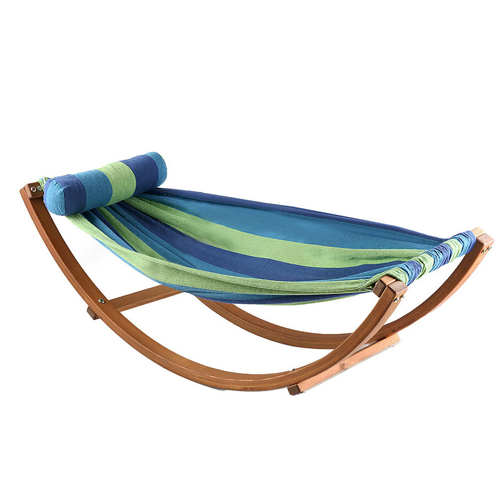 Kids Timber Hammock Bed Swing - Blue