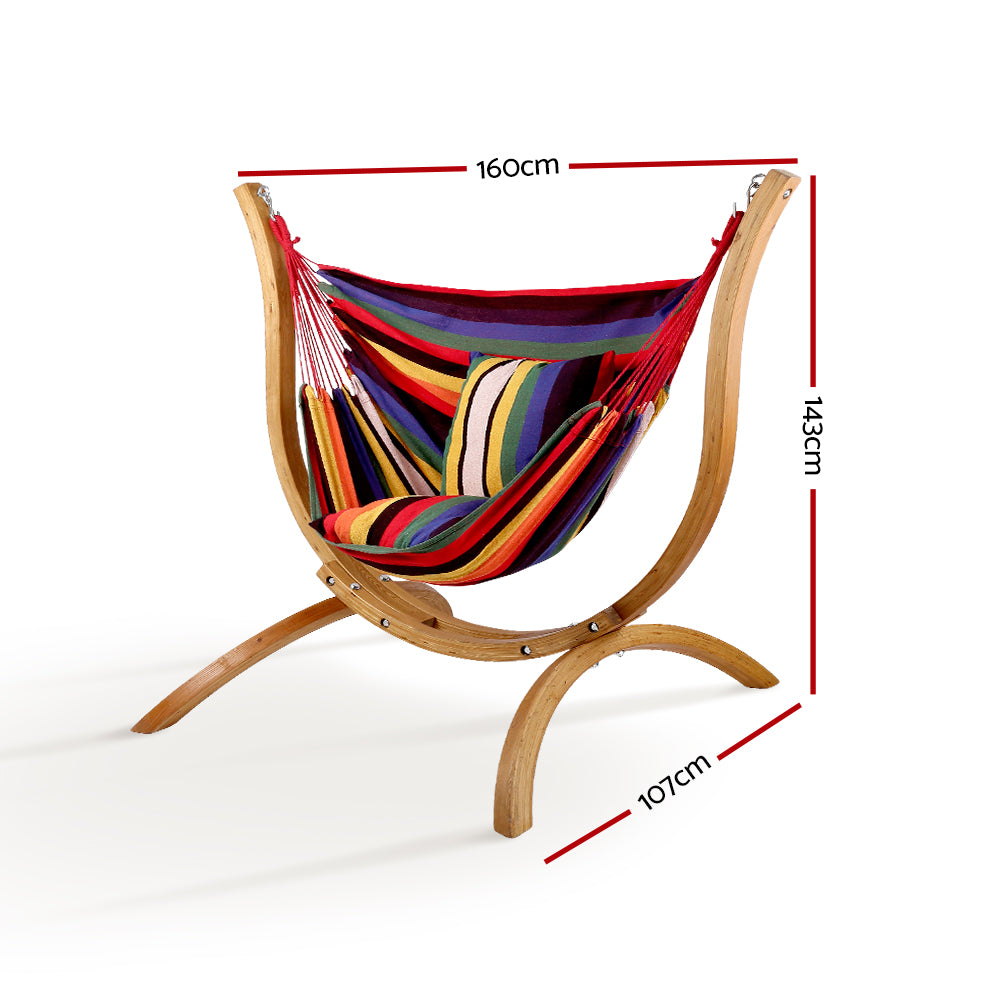 Hammock Chair Timber Outdoor Furniture Camping With Wooden Stand