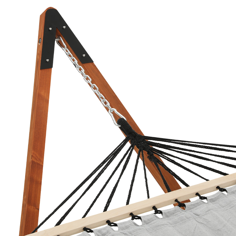 Hammock Bed Outdoor Camping Timber Hammock With Stand Grey