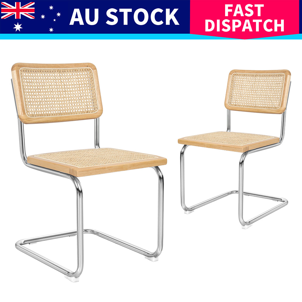 Compact 6x Rattan Chair Dining Chairs  Sleek Modern Look Classic