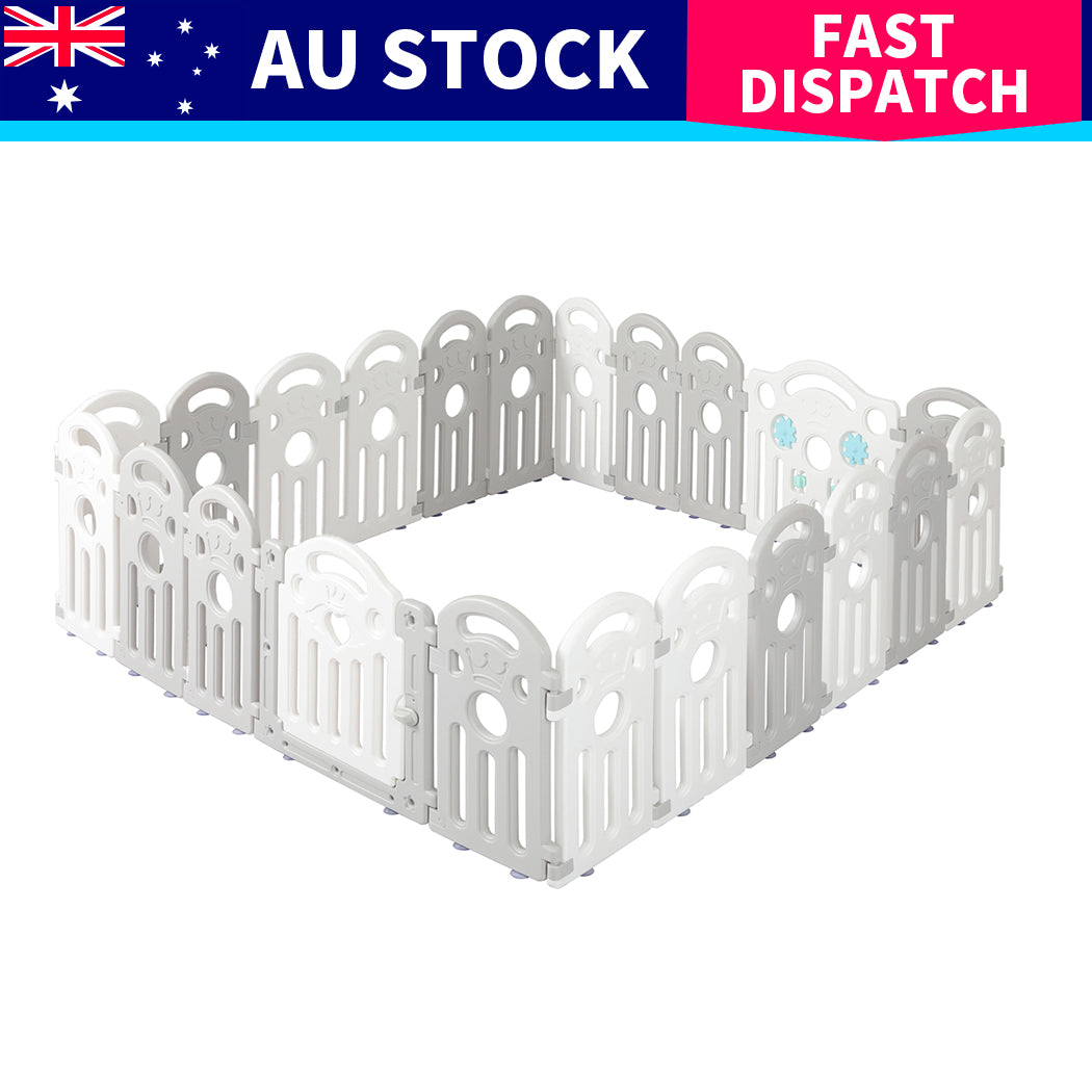 Kids Playpen Ensure Baby Safety with Toddler Fence Grey