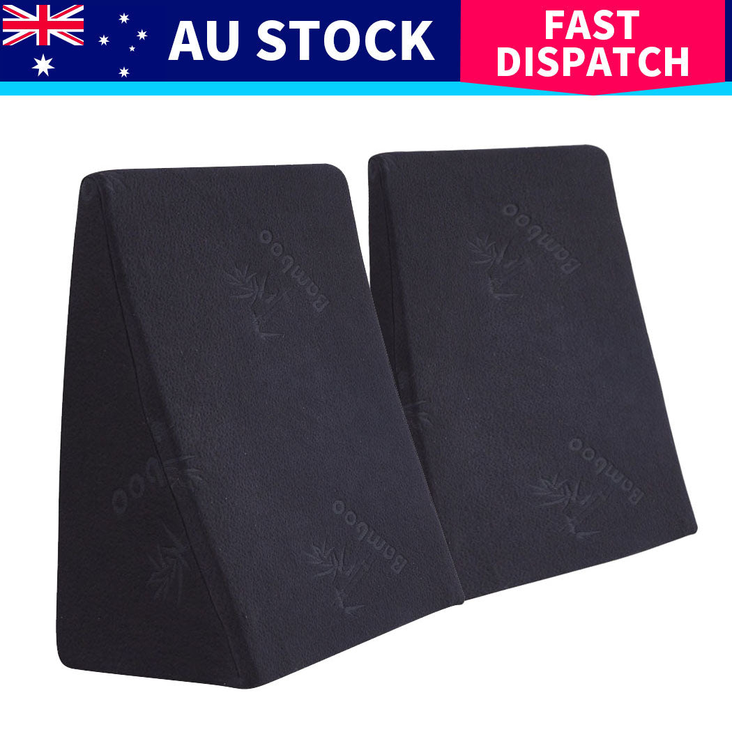 Cool Foam Bed Wedge Pillow Cushion Neck Back Support With Cover