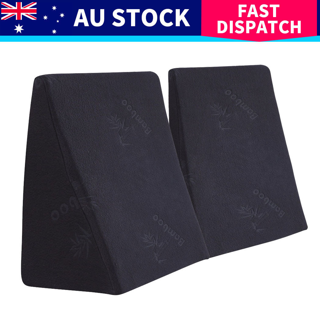 Foam Bed Wedge Pillow Cushion Neck Back Support With Cover