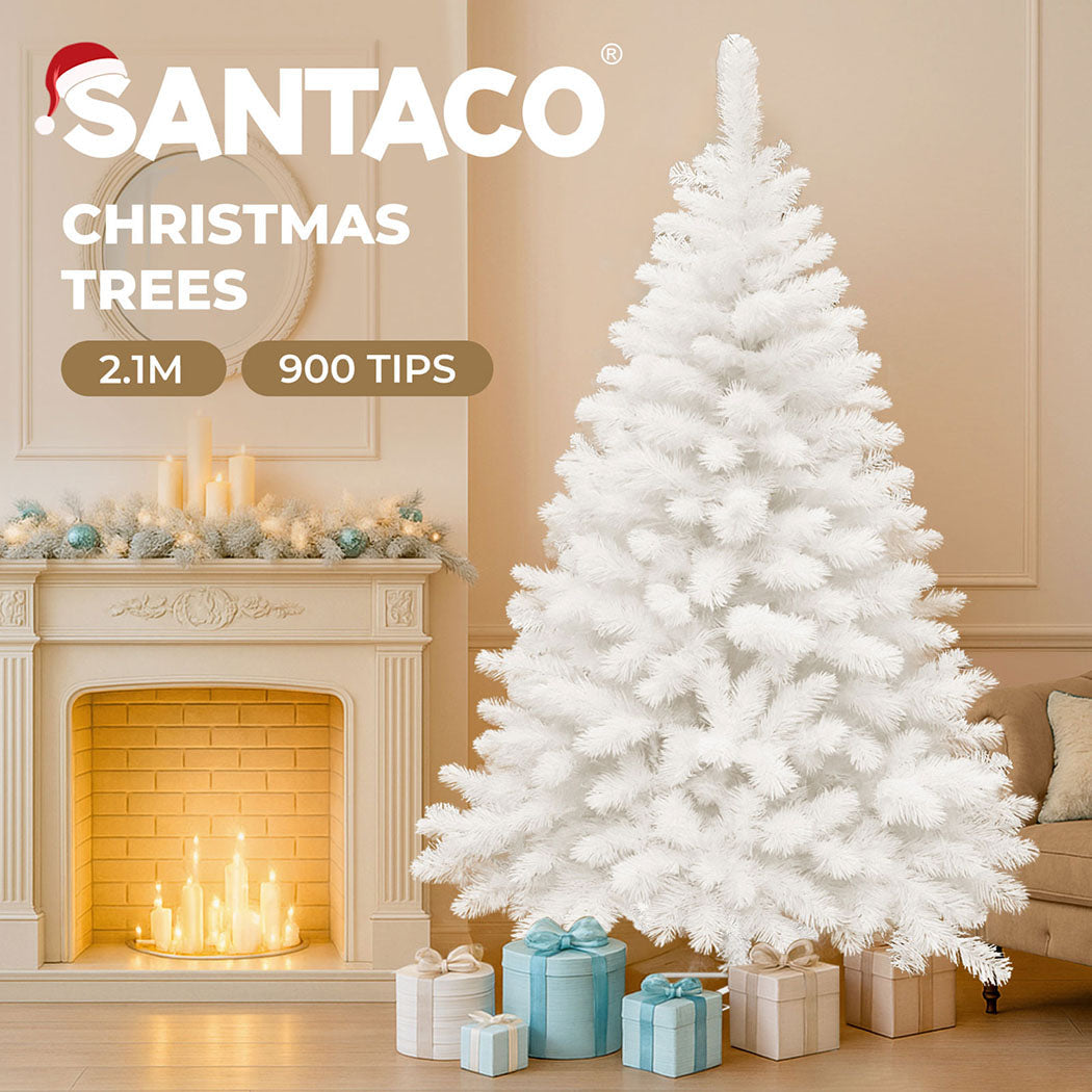 Luxury 2.1M 900 Tips White Christmas Tree  High Back Support, White colour