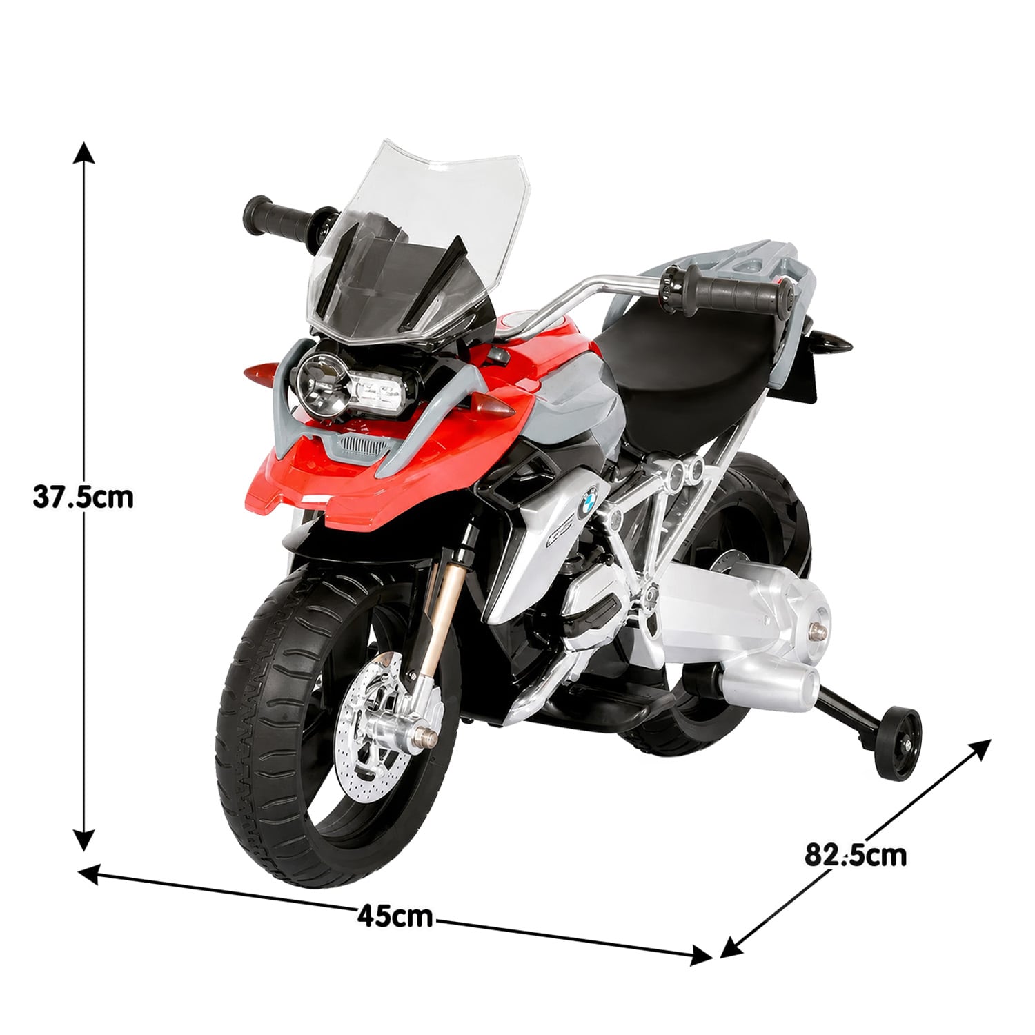 Electric Ride On Motorcycle Silver 45x94.5x37.5cm