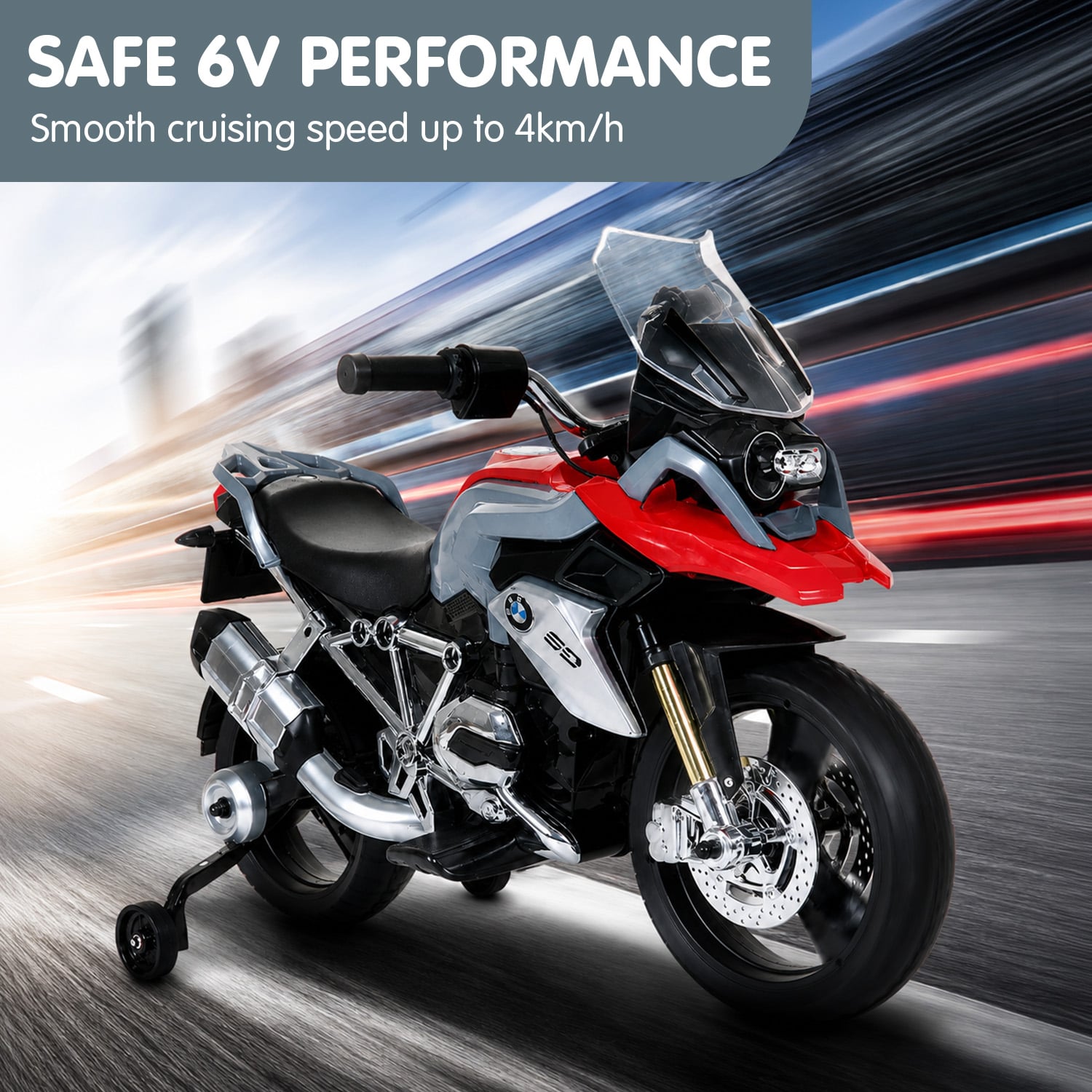 Electric Ride On Motorcycle Silver 45x94.5x37.5cm