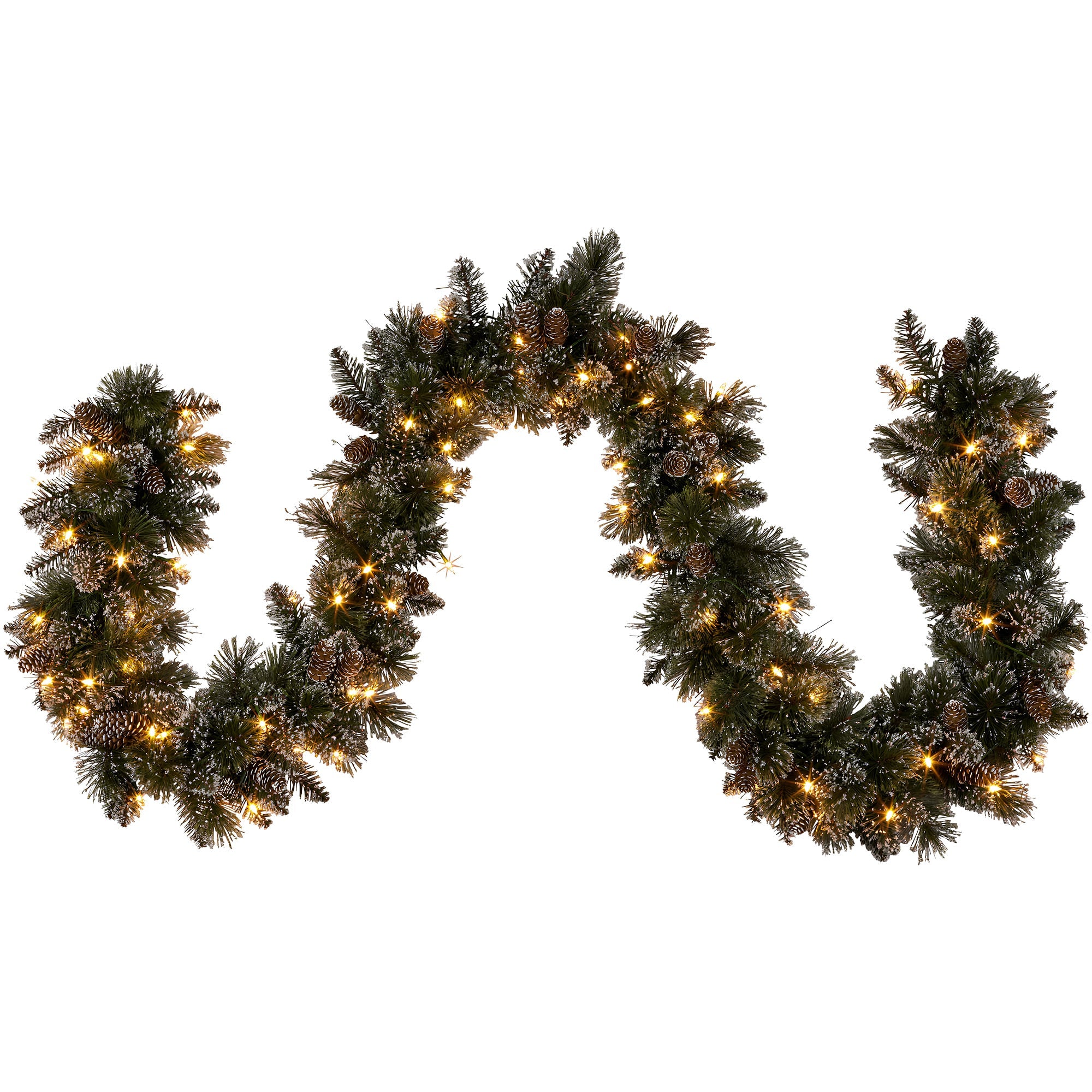 Christmas Garland Snow LED Lights