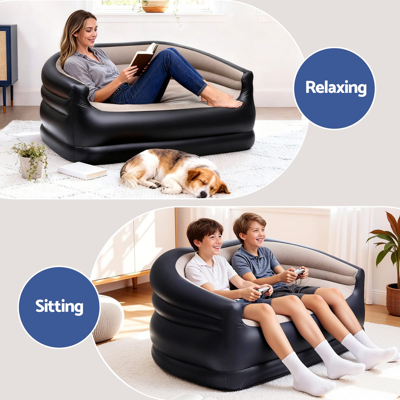 Inflatable Outdoor Sofa Lounge 130x83x69cm