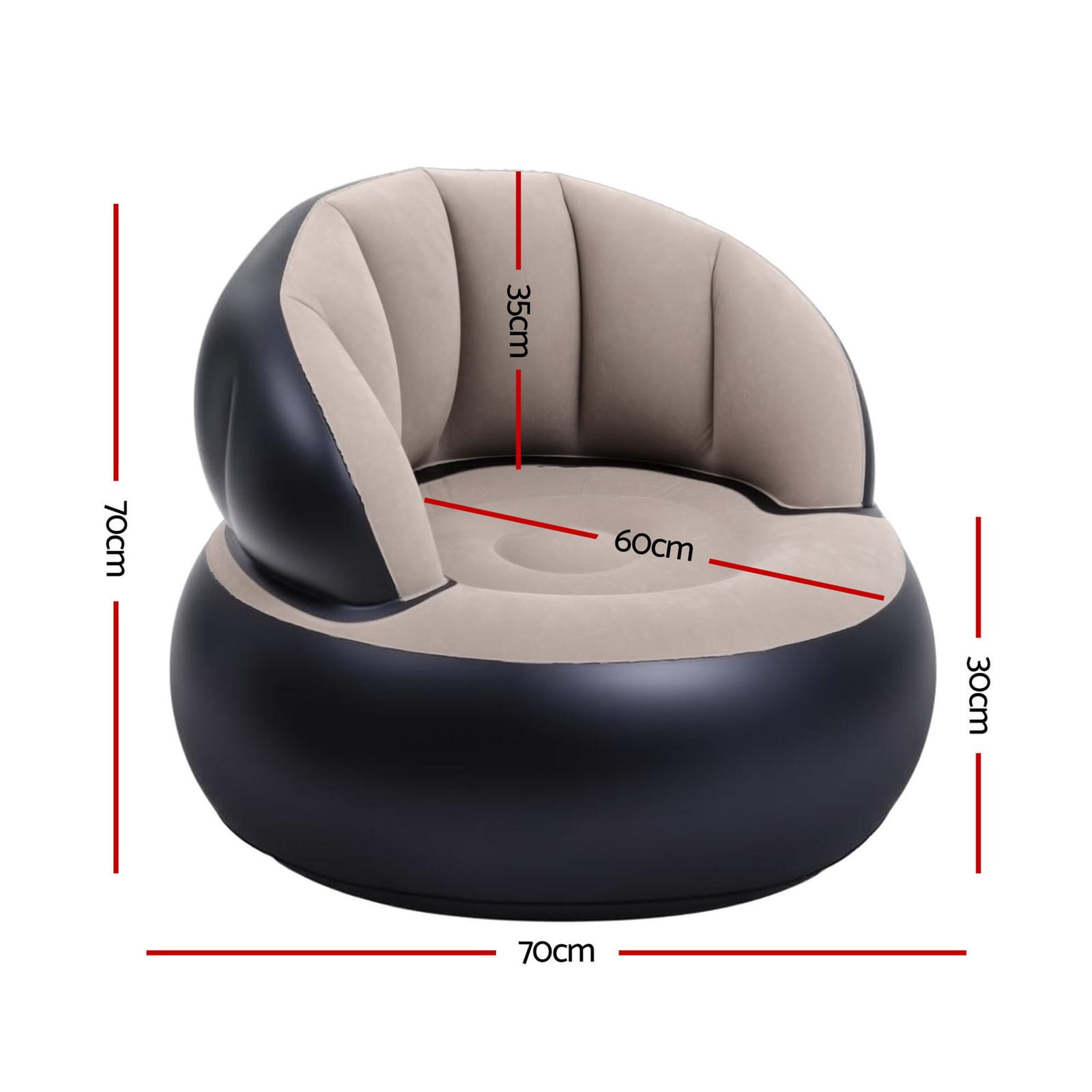 Inflatable Chair Coffee Folding Sofa 70x70x70cm