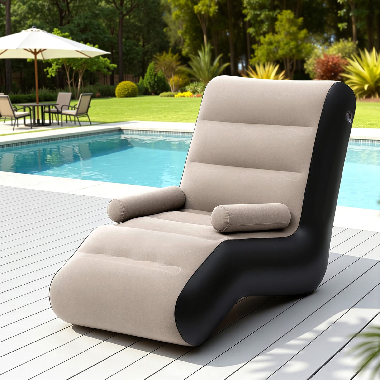 Inflatable Sofa Coffee Colour 130x72x85cm