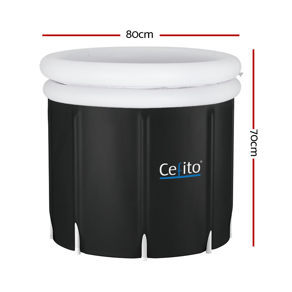Weisshorn Portable Ice Bath Tub 70x80cm - Inflatable Folding Spa & Massage | Bathtubs