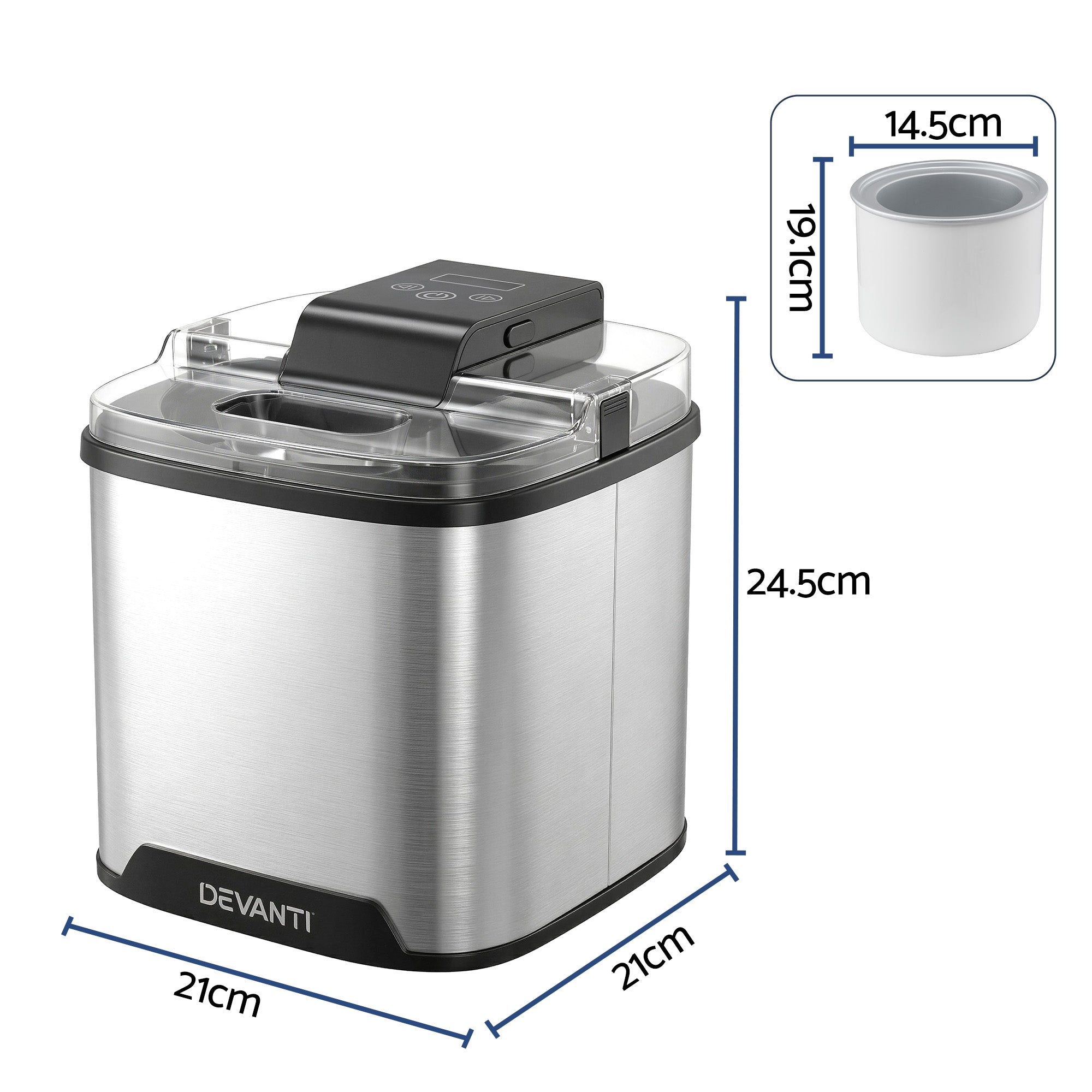 Devanti 2L Ice Cream Maker Gelato Sorbet Machine | Simpledeals