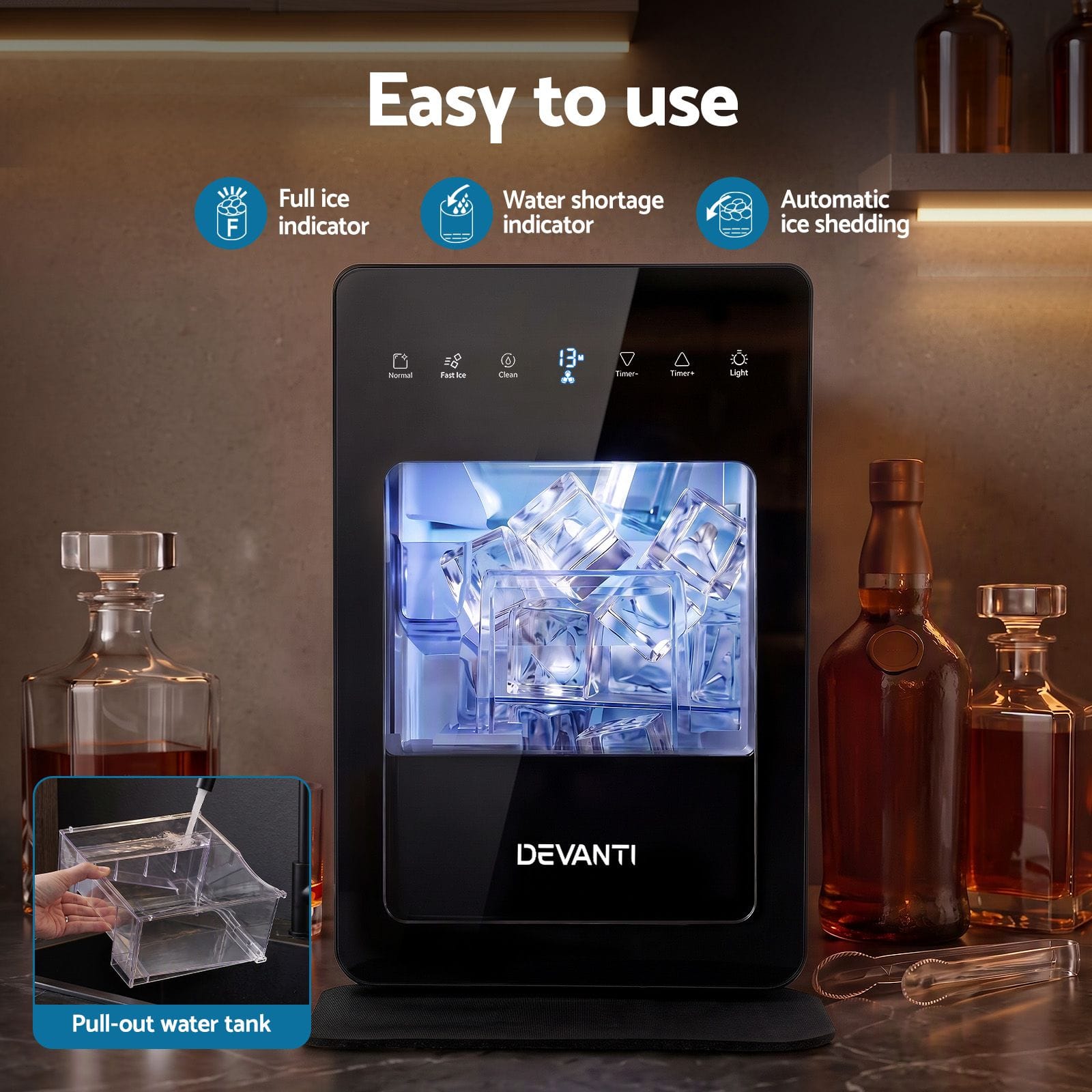 Large Ice Maker Machine 24x38x37.5cm