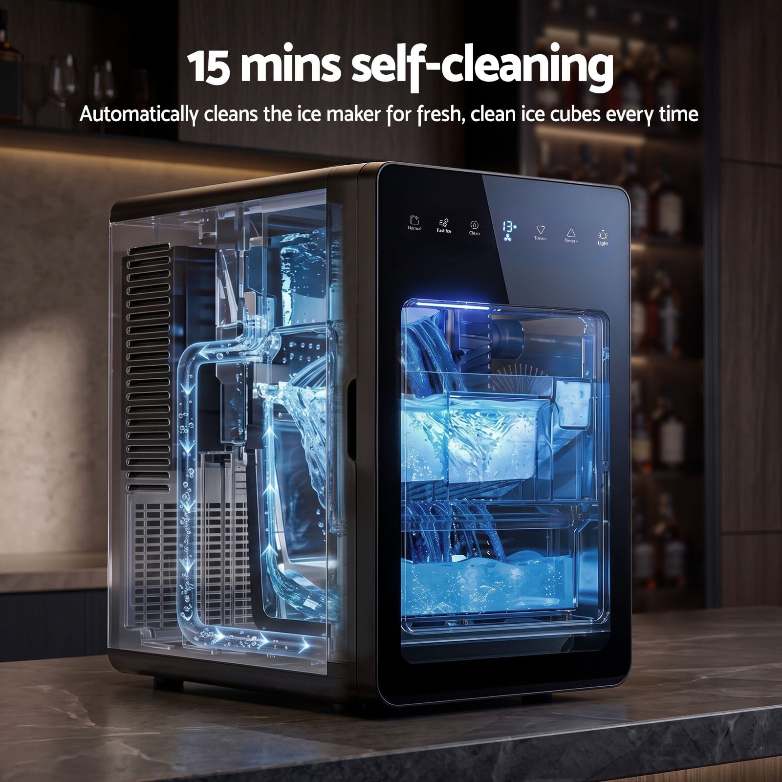 Large Ice Maker Machine 24x38x37.5cm