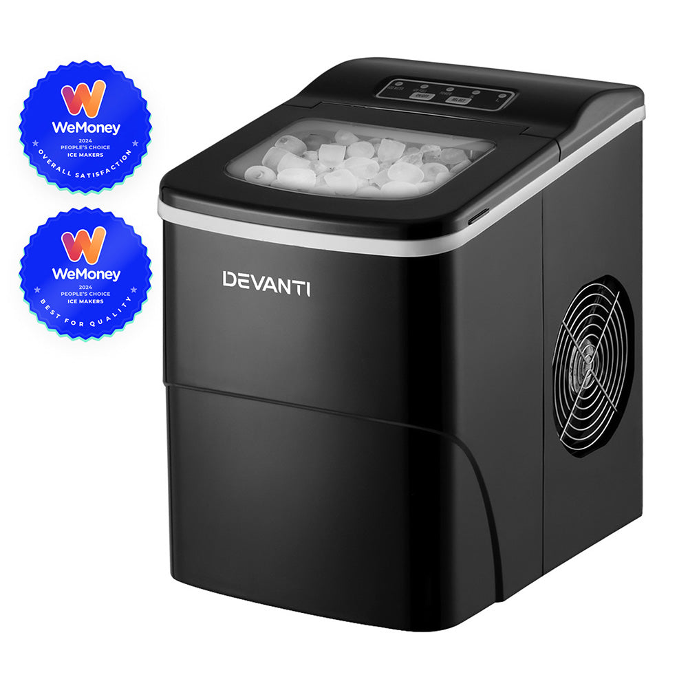 Black colour - Portable Ice Cube Maker Machine 2L Home Bar Benchtop Easy Quick Black