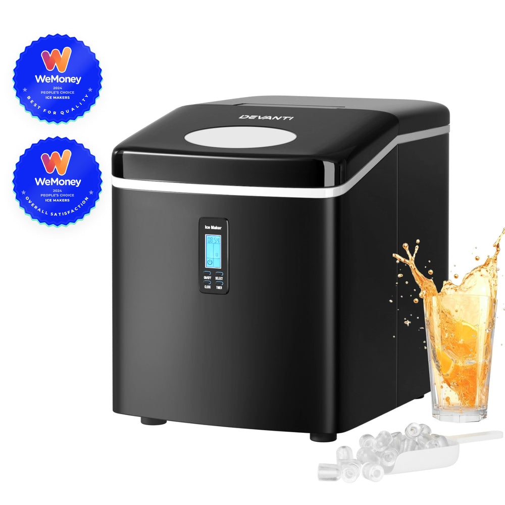 Black colour - 3.2L Portable Ice Cube Maker Machine Benchtop Counter Black
