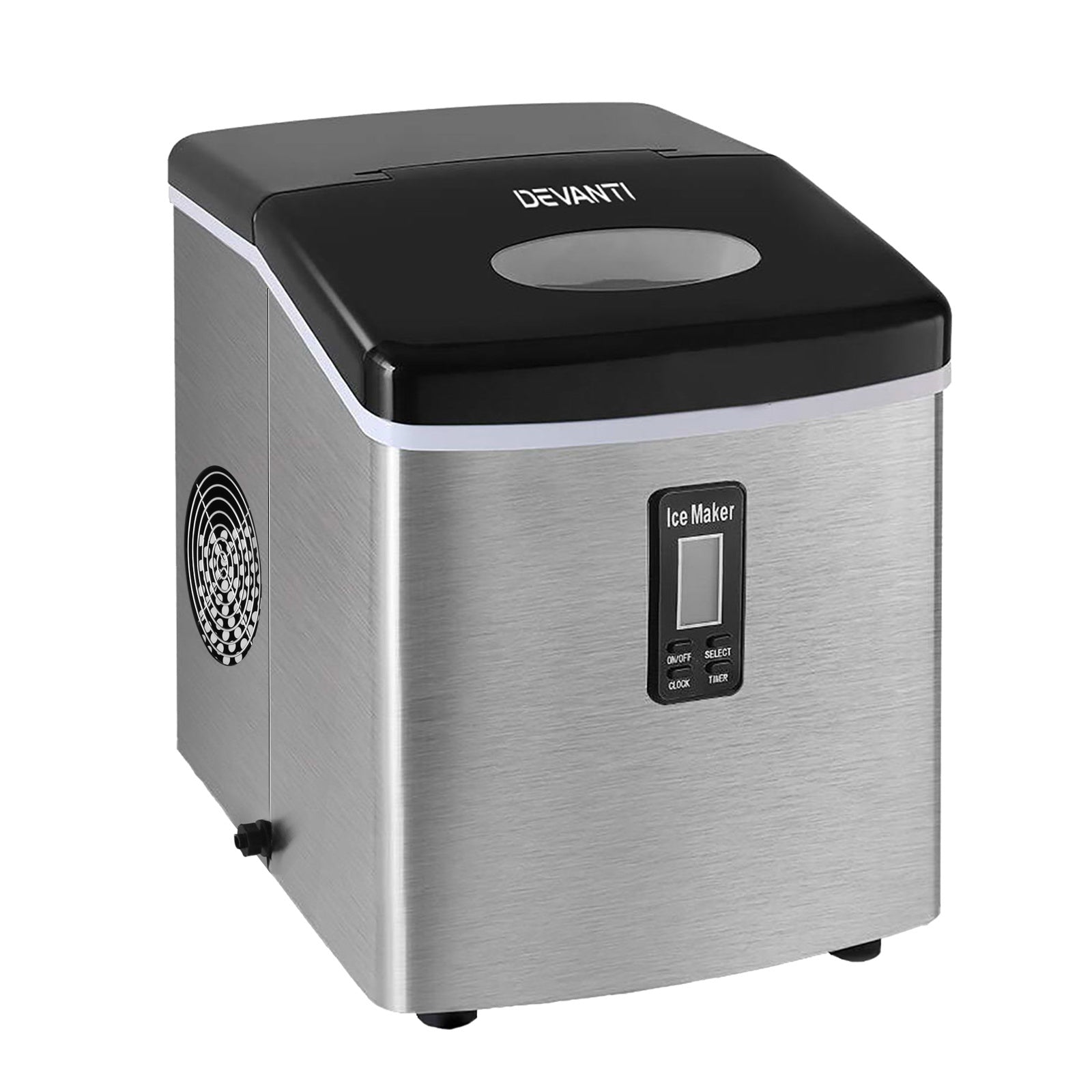 Steel finish - 3.2L Stainless Steel Portable Ice Cube Maker