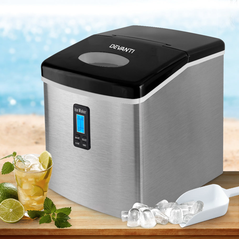 3.2L Stainless Steel Portable Ice Cube Maker with Ice Makers