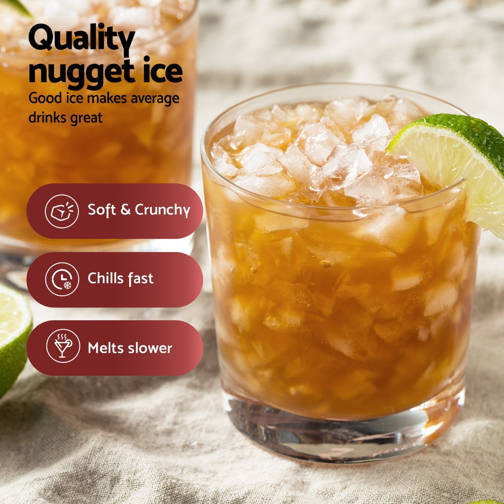 Ice Maker Machine 15kg Nugget Chewable Ice Cube, Ice Makers
