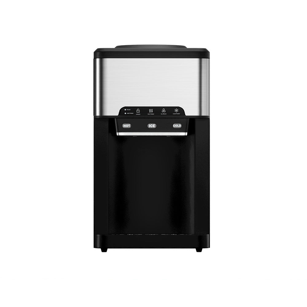 20kg 3 in 1 Ice Maker Machine Cold and Hot Water Dispenser 3L Silver