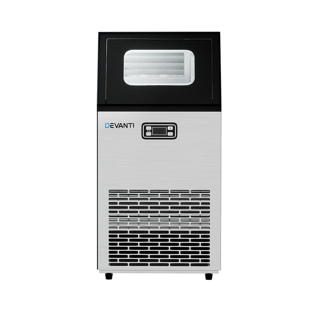 Ice Makers - Commercial Ice Maker Machine 45kg Ice Cube Tray Bar Stainless Steel