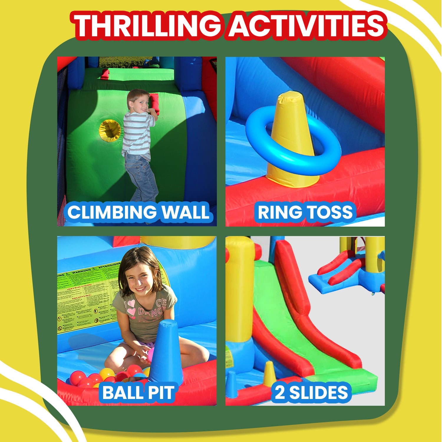 Inflatable Bounce Castle Playhouse Combo 2350x3000x3600cm