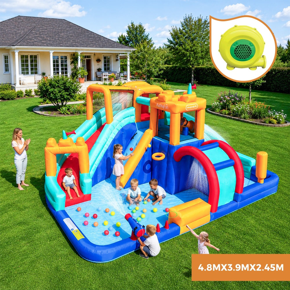 Inflatable Water Park Giant Slide 480x390x245cm