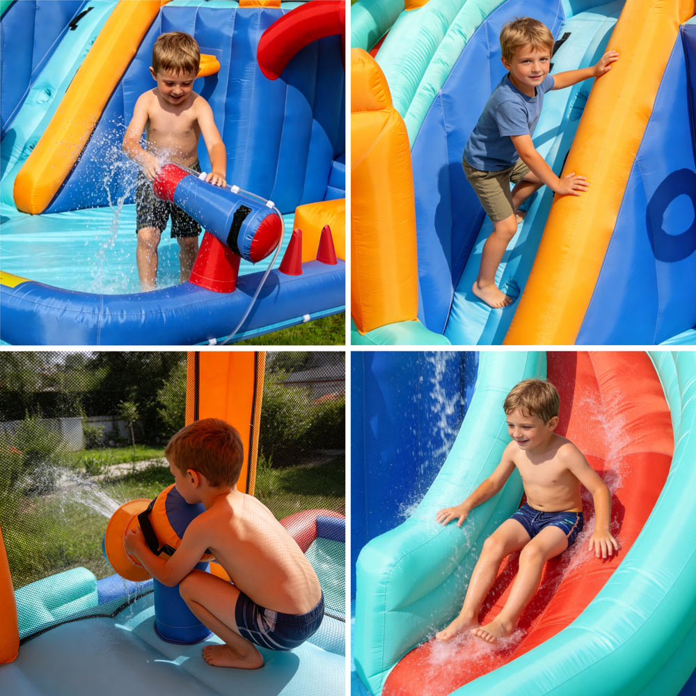 Inflatable Water Park Giant Slide 480x390x245cm