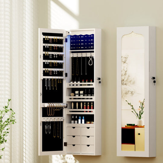 Jewellery Cabinet LED Mirror Lockable, Storage Cabinets & Lockers - photo 7