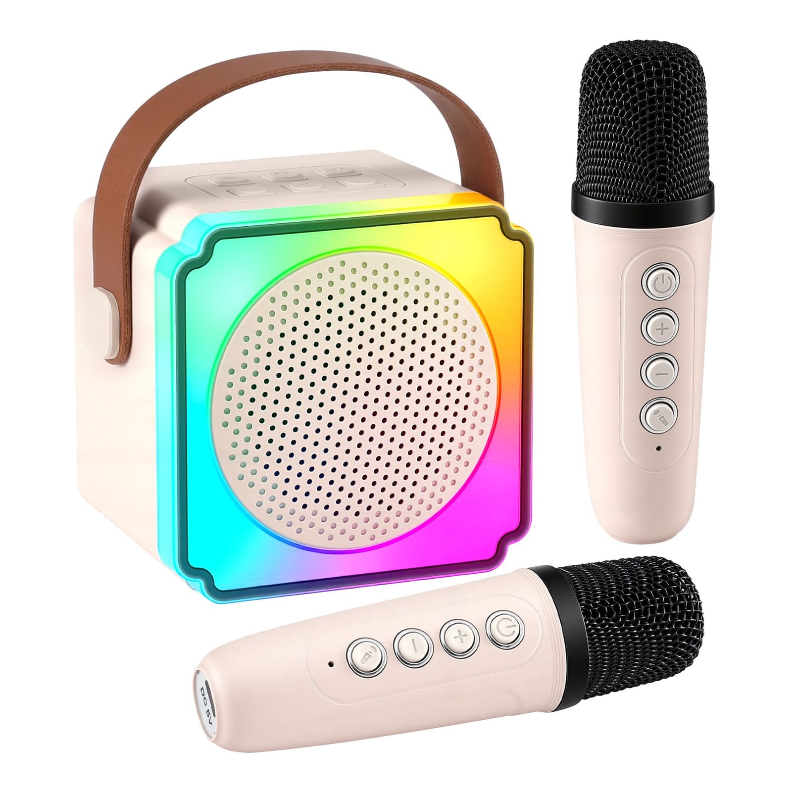 Portable Karaoke Machine 2 Wireless Mics | Simpledeals