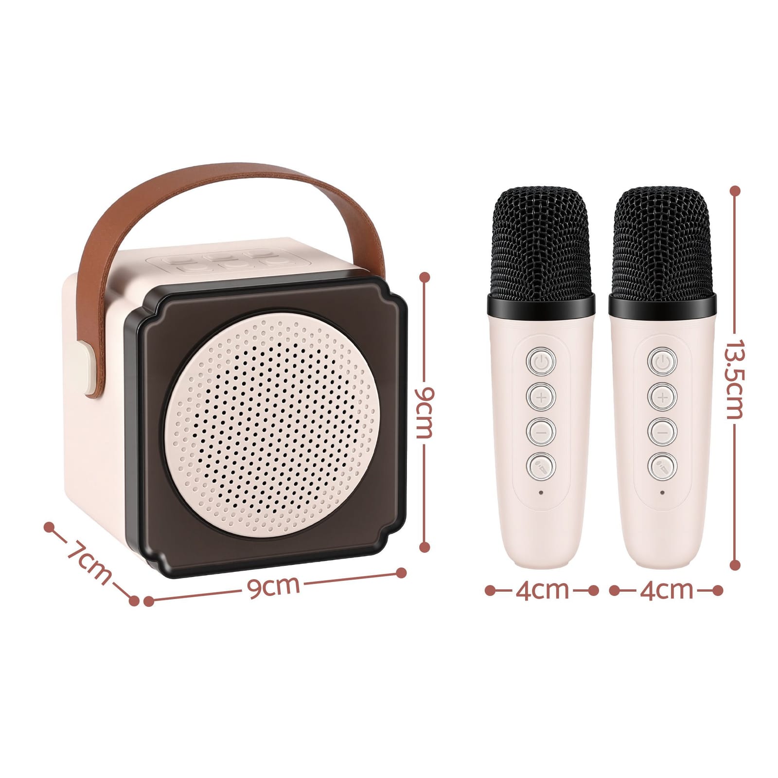 Portable Karaoke Machine 2 Wireless Mics | Simpledeals