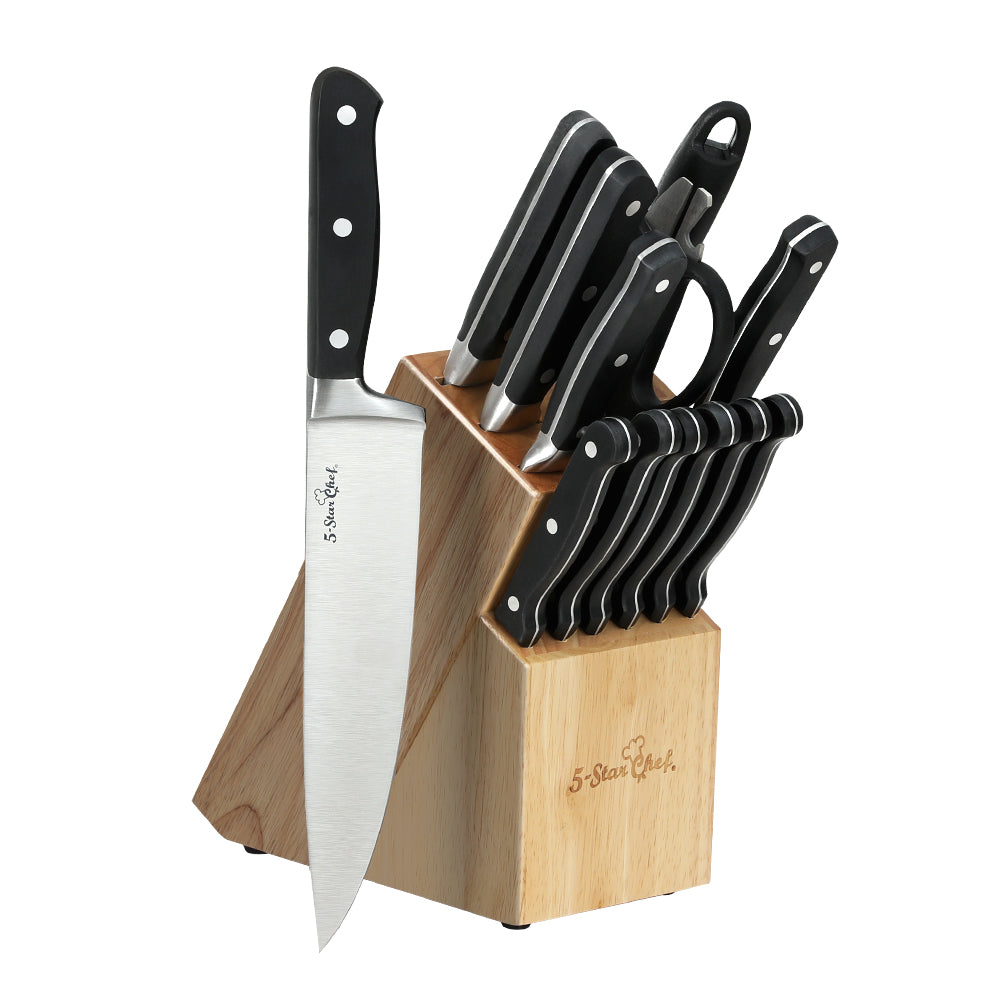14-Piece Non-Stick Stainless Steel Knife Set