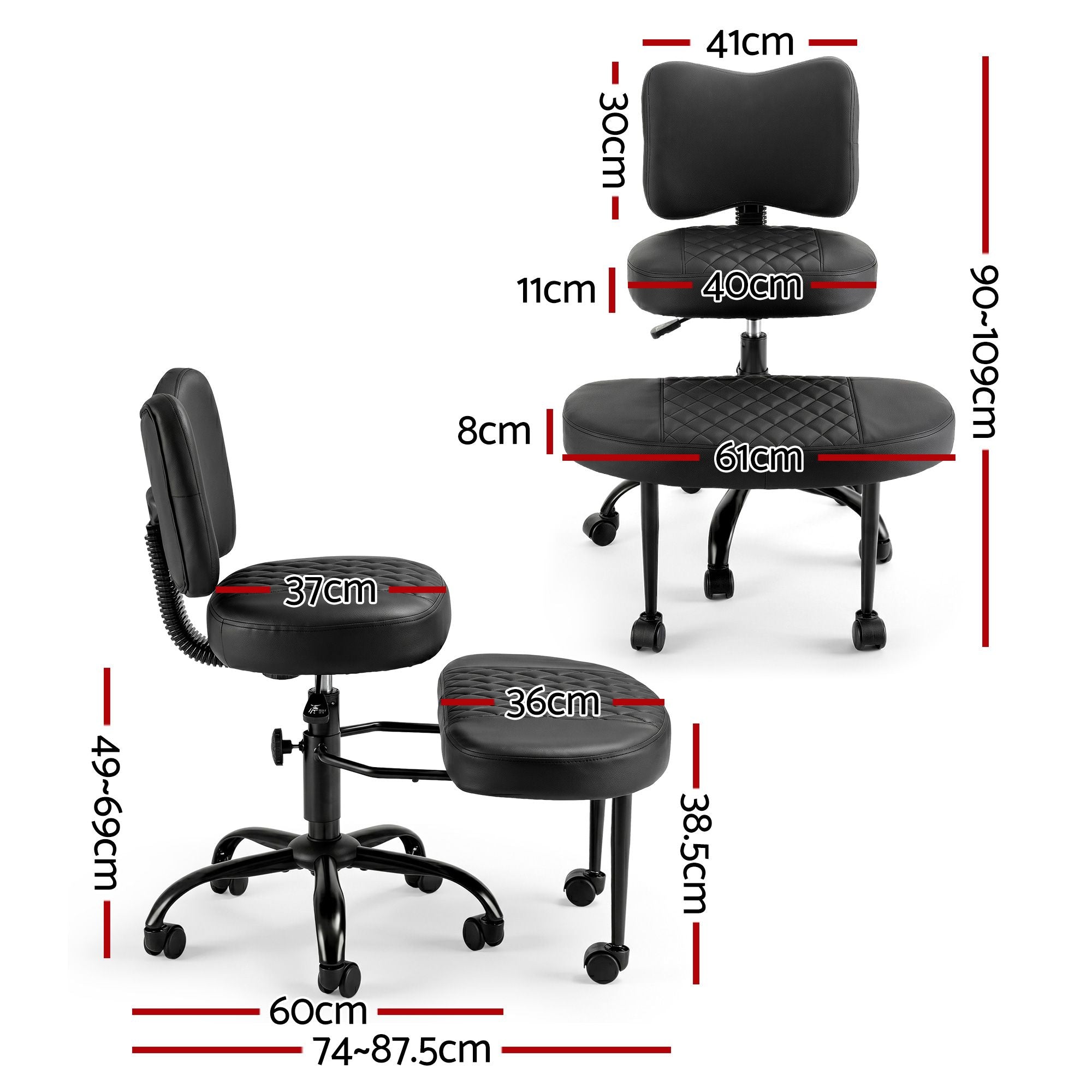 Kneeling Chair Ergonomic Cross Legged Office Seat | Simplede