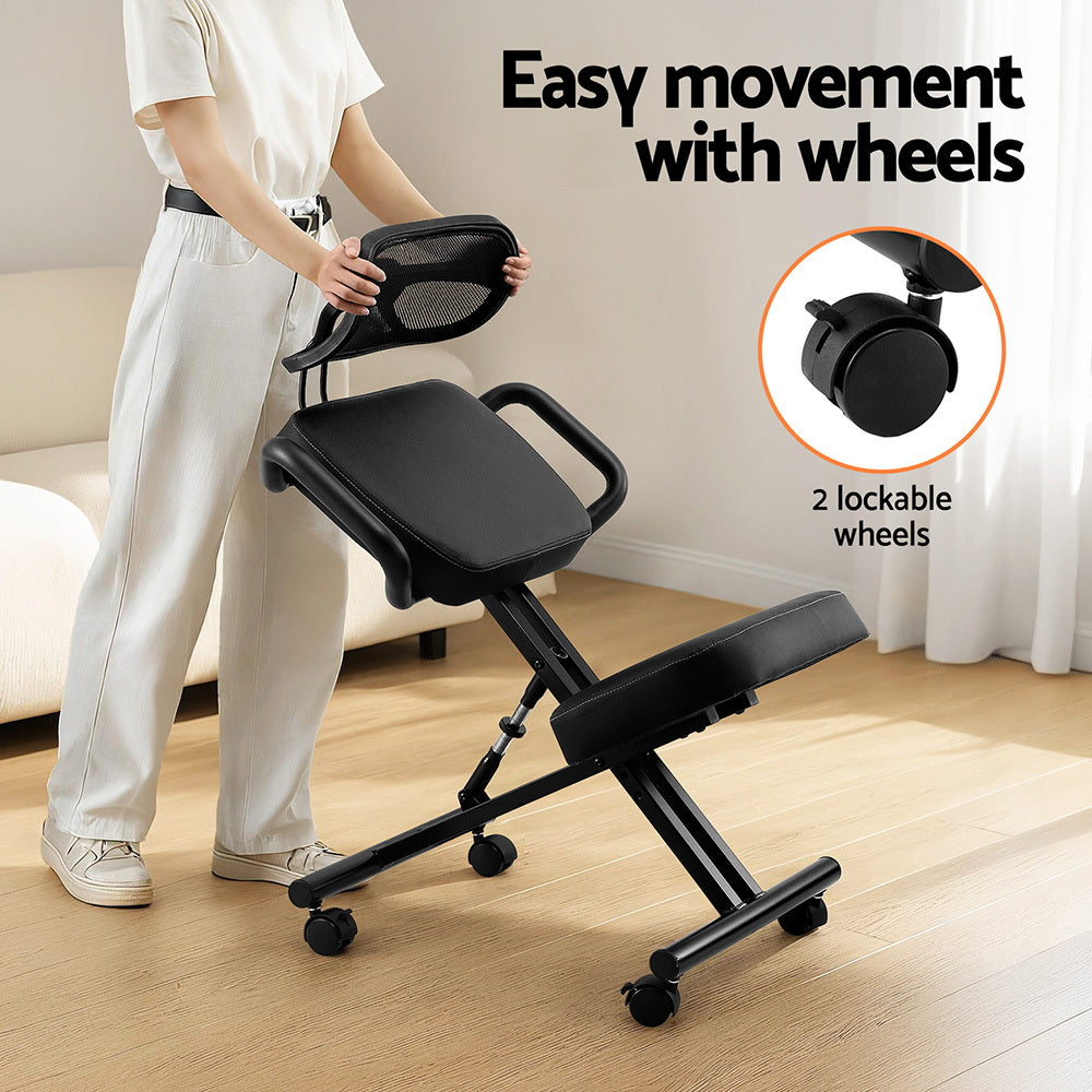 Kneeling Chair Ergonomic Office Home Knee Seat Posture Back Stretch Rest