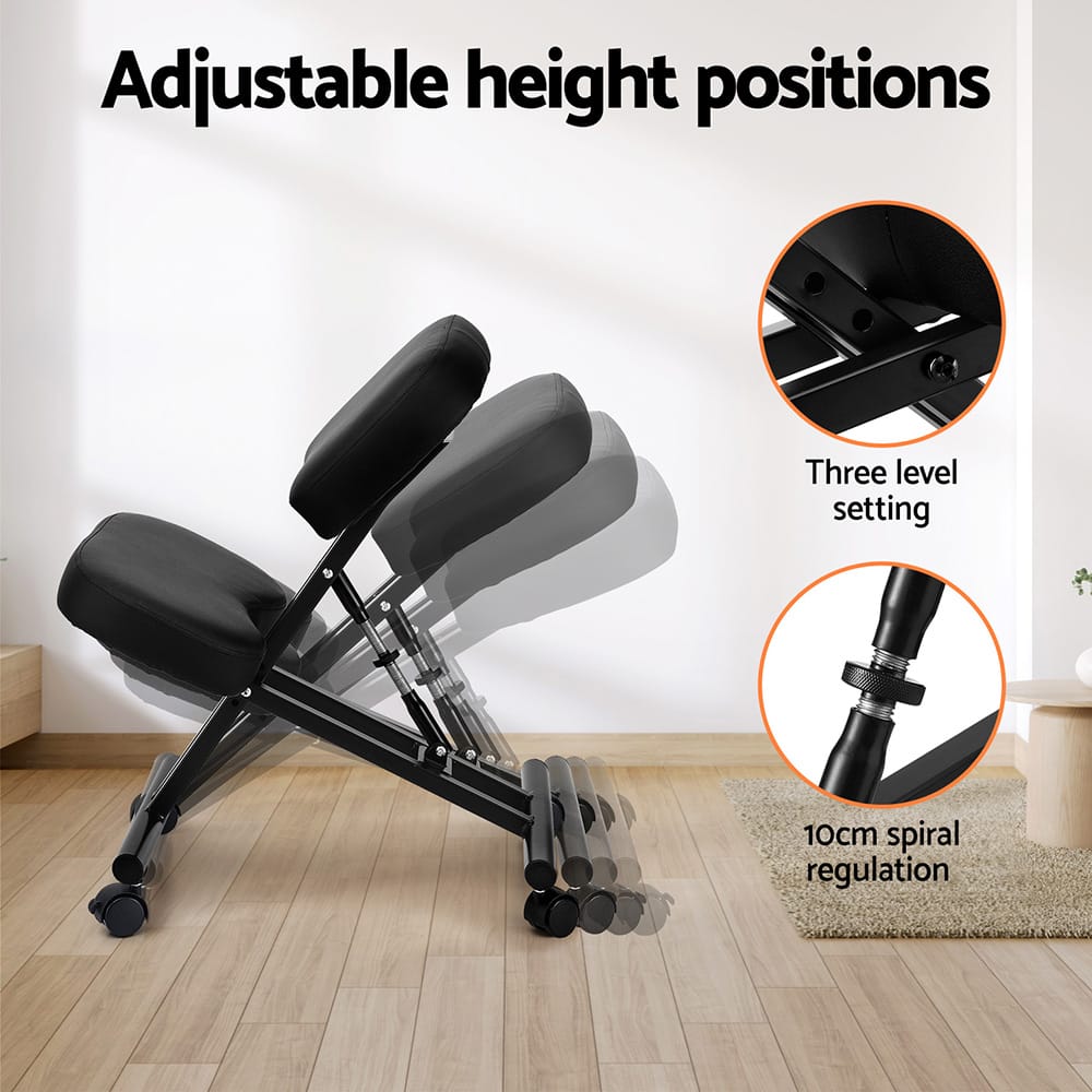 Ergonomic Kneeling Chair Black 56x46x54cm