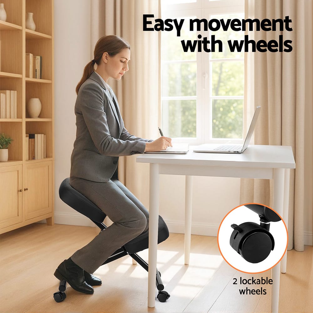 Ergonomic Kneeling Chair Black 56x46x54cm