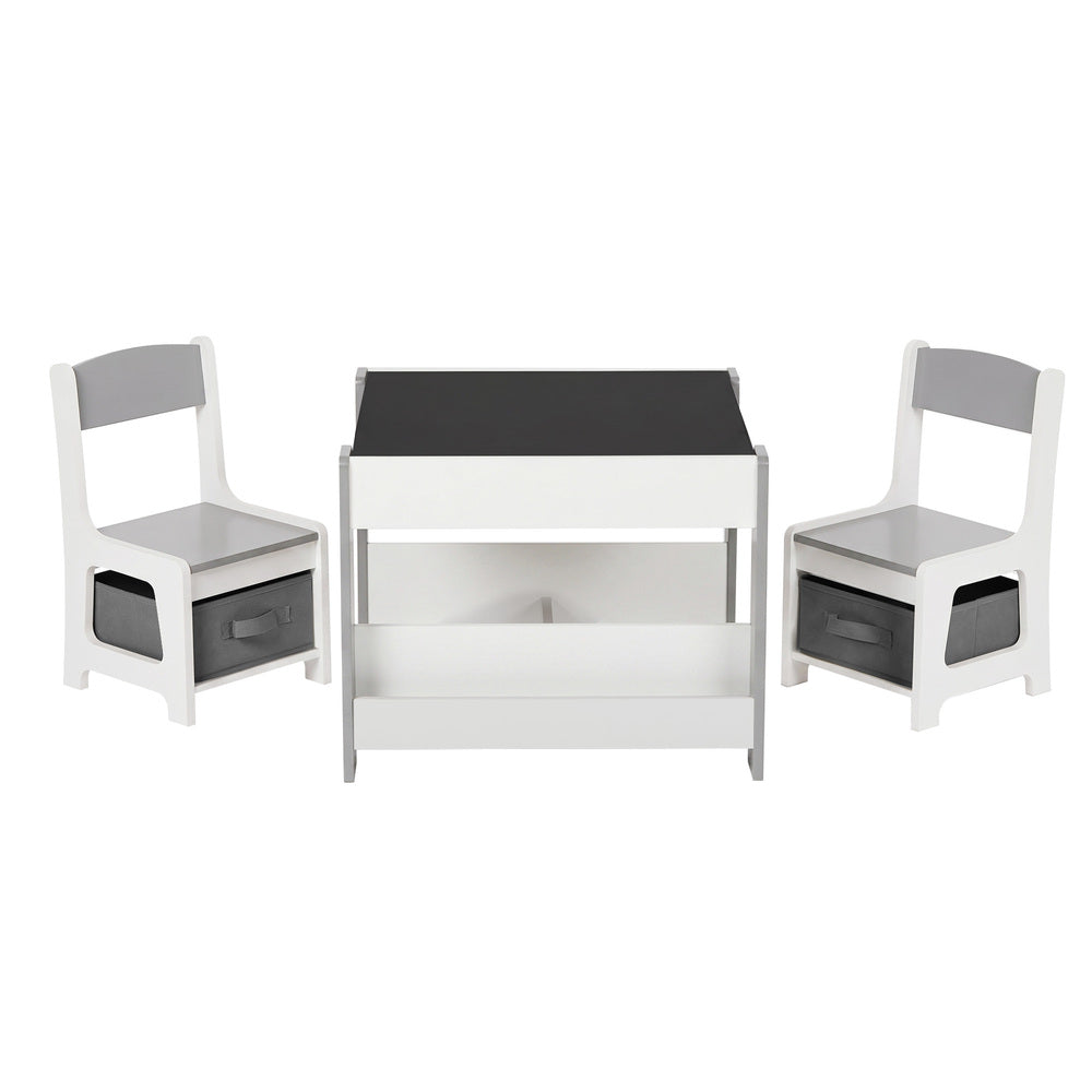Kids Chalkboard Table Chair Set Storage | Simpledeals
