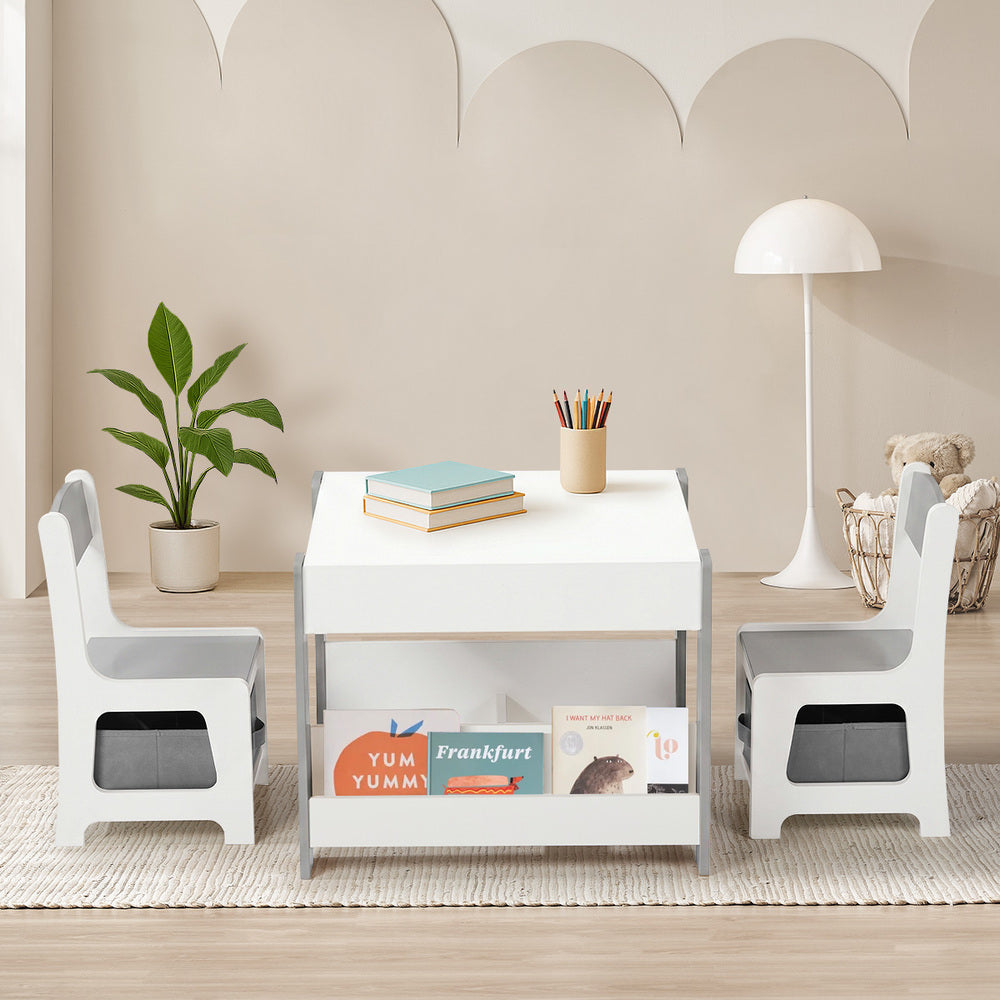 Kids Chalkboard Table Chair Set Storage | Simpledeals