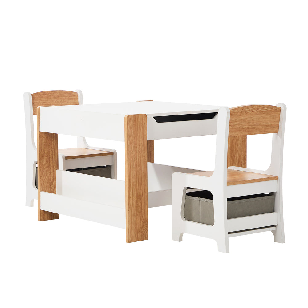 Kids Table Chairs Set Chalkboard Storage | Simpledeals