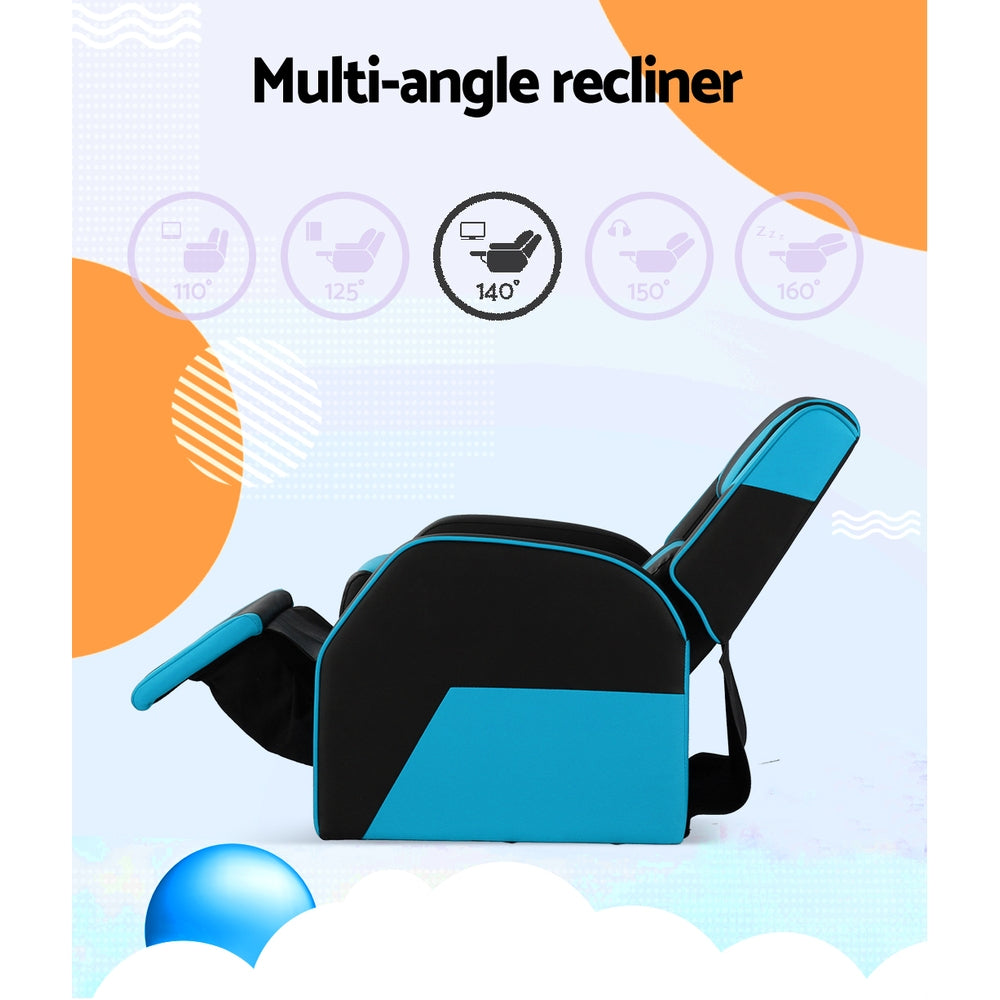 Kids Recliner Chair Pu Leather Gaming Sofa Lounge Couch Children Armchair