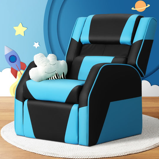 Kids Recliner Chair Pu Leather Gaming Sofa Lounge Couch Children Armchair - Kid's Tables, Chairs & Seats